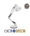 GLOBOSTAR® DESK 01539 Μοντέρνο Επιτραπέζιο Φωτιστικό Πορτατίφ με Ντουί 1 x E27 AC 220-240V IP20 - Λευκό - Μ15 x Π15 x Υ67cm